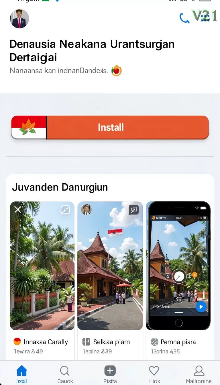 Cuplikan layar 988BET — menu navigasi
